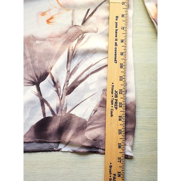 TOP/BLOUSE-CHICO'S-Traveler's Collection-Sheer-V-Neck-3/4 Sleeves-Size 1/SMALL - Picture 10 of 14